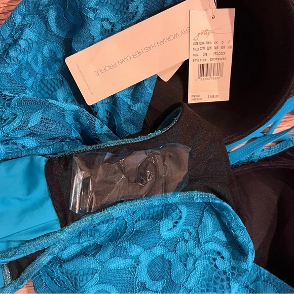 NWT Gottex Lycra Extra Light Lace Swim 22W